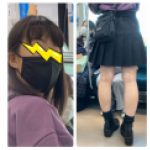 JK風私服美女のエロ過ぎるミニスカ立ち生脚178