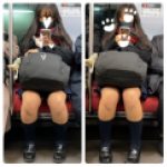 JK風制服美女の対面エロ過ぎるミニスカ生脚181