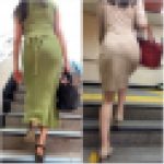 【2名・クビレが美しく出てるワンピース着衣尻】