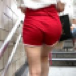 【長身モデルエロ尻！】真っ赤なショートパンツのエロいお尻！このデカいエロ尻の割れ目にぶち込む！【528】