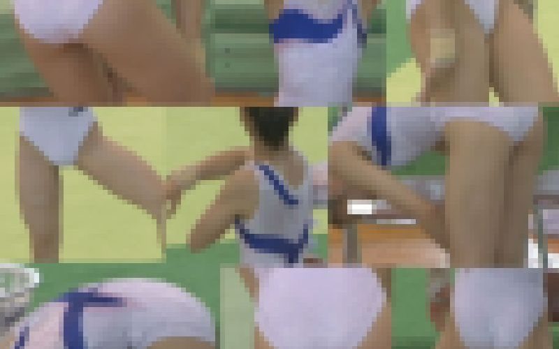 “危険な白いレオタード”の選手撮り　体操競技16-1