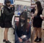 #40 厳選制服JKちゃん3人斬り！美人・美少女・可愛い系各部門エース級の逆さ撮り風景