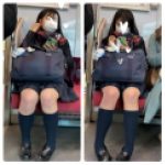 JK風制服美女の対面エロ過ぎるミニスカ生脚190