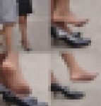 ブラウンパンストお姉さんの蒸れた足裏＆つま先
