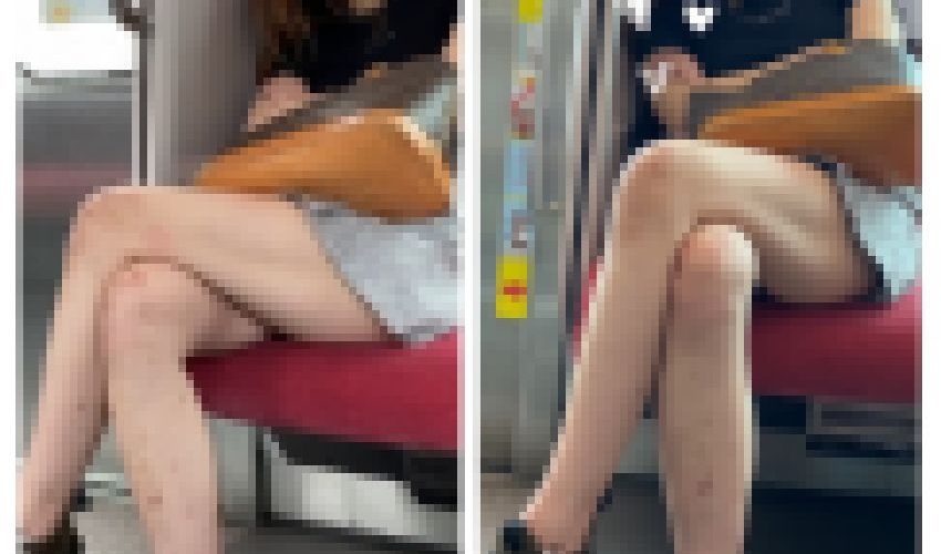 ４K撮影　長編シリーズ424　脚を組むうたた寝する美人お姉さんの対面エロ過ぎる生足美脚