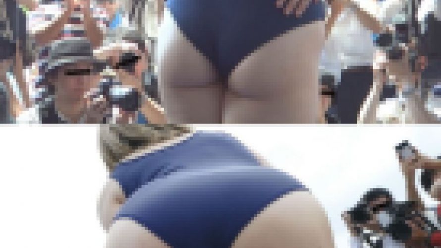 超高画質FHD動画 ハミケツしすぎのスク水美少女！360度囲みでプリケツ撮らせまくり！カメコ大興奮NO-1NO-2セット商品
