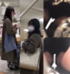 #57  先バレ→ジト目→強行撮影！！親子連れ清純”生”娘の逆さ撮り風景