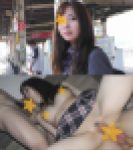 《3大特典》【電車痴漢】★郊外遠征トリプル痴漢★ギャルJKを取り囲んで車内でおっぱいまで晒す羞恥ハメ★最後は顔射と中出し2連発