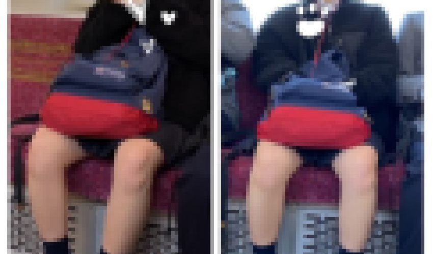 JK風制服美女の対面エロ過ぎるミニスカ生脚207