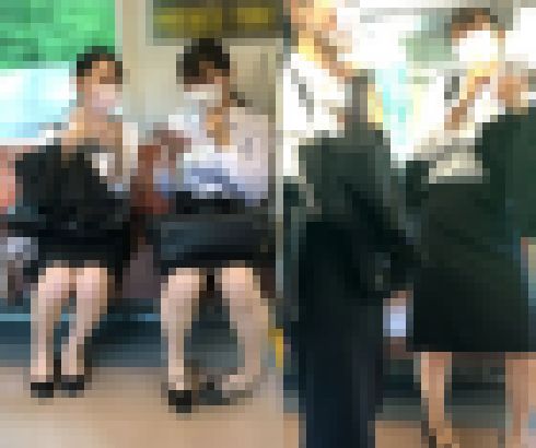 リクルートスーツが似合う真面目そうな就活女子大生2人組（後編）