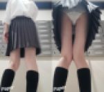 Paper05 制服美脚JK　ポスト　逆さ　一瞬ブラチラあり
