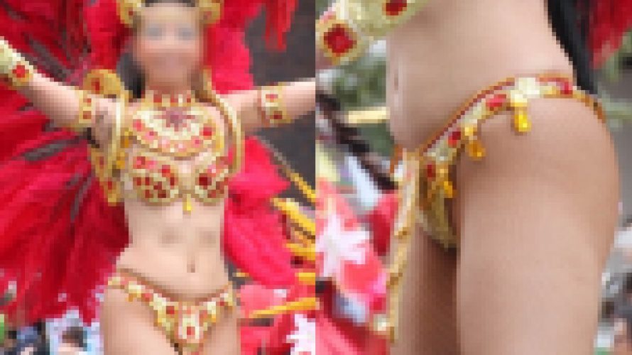 【写真】均整のとれたハイレグ太ももが艶かしい美脚美尻のセクシーサンバダンサー　高画質97枚！