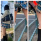 推定170ｃｍの長身美脚色白制服娘を尾行！