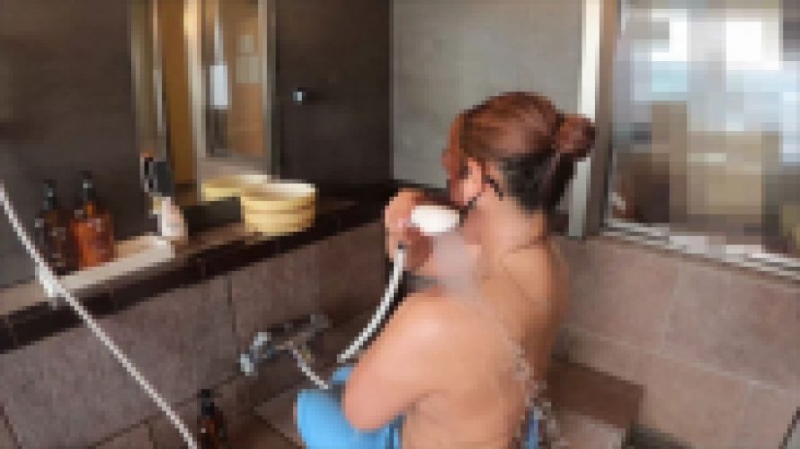 外国人美人モデル　温泉動画撮影中?洗体編?