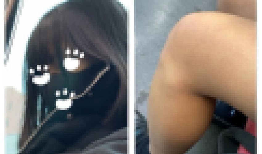 JK風S級制服美女の接近エロ過ぎるミニスカ生脚216