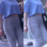 揺れるデカパイお姉さん＊街を歩くグラマー系Fカップハーフ女子の衝撃波を食らいそうな凄まじい縦揺れ?