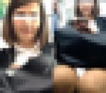 (電車対面）（顔出し）一生懸命に就職活動に勤しむリクルートスーツ留学生…アンソニーちゃんのCuteな笑顔を観察してみました!!