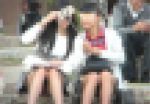 J〇二人でパンティ合戦★あれっ？少し染みてる？