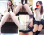 【電車盗撮セットPチラ透けブラ】美少女２人の丸見え対面パンチラ撮りSPセット
