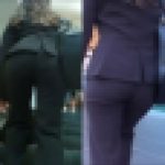 リクスー爆尻お姉さん＊尻肉に食い込む過激なPライン