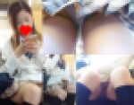 【電車Pちら盗撮】学校帰り制服女子のモロ見え対面パンチラ盗撮【FHD動画】