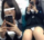 (電車対面）（顔出し)黒のリクルートスーツから垣間見える純白なブラウスが…エッチなボディを強調しちゃう女子大生さんを観察してみま