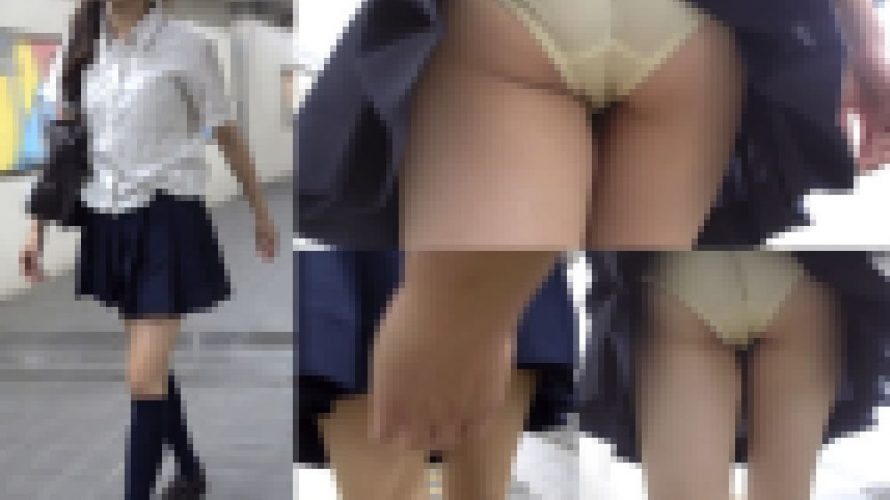 【モザなし】鬼畜スカートめくりvol50～2視点撮影で制服美少女がめくられ生尻食い込みパンツ丸見えパンチラ盗撮?