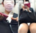(電車対面）(顔出し）こんなミニタイトスカートで就活…面接官もたまらないよなぁっと思いながらリクルート女子大生さんを観察してみま