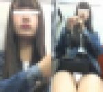 (電車対面）(顔出し）可愛いお顔はあどけなさが残るけど…▼ぞーんは大人な女子大生さんのタイトミニ▼○んてぃを超至近距離で観察して