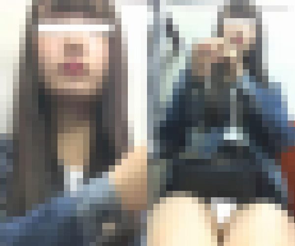 (電車対面）(顔出し）可愛いお顔はあどけなさが残るけど…▼ぞーんは大人な女子大生さんのタイトミニ▼○んてぃを超至近距離で観察して