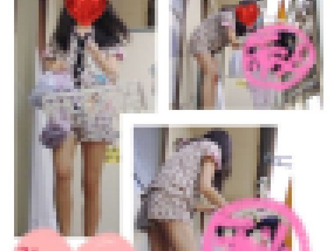 ★洗濯女子★パジャマ姿で下着を干す女子大生