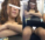 (電車対面）(顔出し)黒のあみあみパンストあんよをくぱぁ～っとひろげて…情熱の赤い〇んてぃを晒す破廉恥な熟女さんを観察してみまし