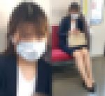 盗撮に気付き恐ろしい表情で睨んでくるスーツ姿の美人OLさん