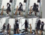 スカートひらひら街角JKダンス！！ミニスカ可愛い２人組のダンス練習！エッチすぎる生足観察！