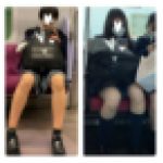 2名のJK風制服美女の対面エロ過ぎる生足美脚252