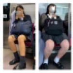 2名のJK風制服美女の対面エロ過ぎる生足美脚254