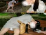 【泥酔OLパンチラ】公園で泥酔している新卒さんを車内に連れ込んでイタズラしました【胸チラ】