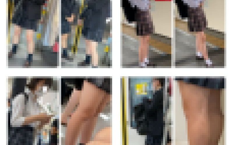 5名のJK風制服美女の対面エロ過ぎる生足美脚256