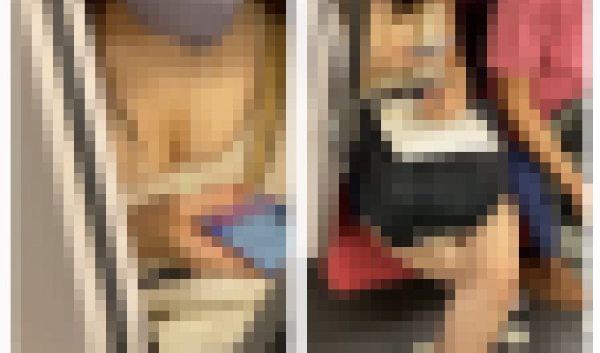 美人ギャルお姉さん超接近のエロすぎる胸元・胸チラ9