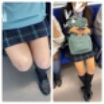 JK風制服美女の真上からのエロ過ぎるミニスカ生脚258