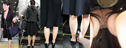 【銀行OLのTバック&就活JD編】逆さの現場撮り(NO，324)