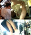 買い物中の若ママ（生）パンチラ01&08