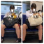 JK風制服美女の対面エロ過ぎる生足美脚260