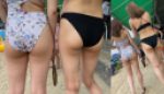 【4Ｋ60P生尻】ゼロ距離生尻！！生々しい尻肉がぷるぷる♪ハミ尻素人ビキニギャル2021　その１☆☆☆