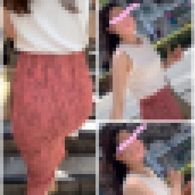 【清楚スレンダーOL】むにむにお尻とデカ尻でエロいセクシーピンクスカートを見せびらかす最高のエロ肉尻！肉棒を誘う【621】