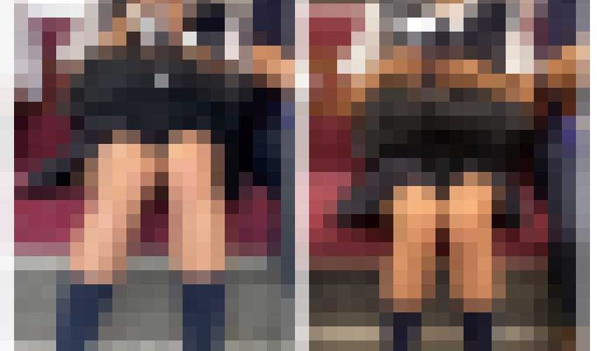 待望の続編！あの超絶JK風制服S級美女の対面エロ過ぎるミニスカ生脚264