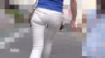 【FHD高画質】 最高の履きこなし　白パンママ