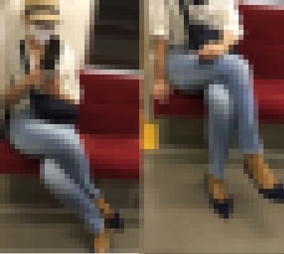 【対面フェチ】ピタパンデニムとパンプス。【脚・靴】