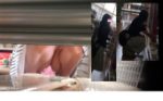 しゃがみ込んでM字開脚＆逆さ撮りされた女性のスカートの中の秘密part10