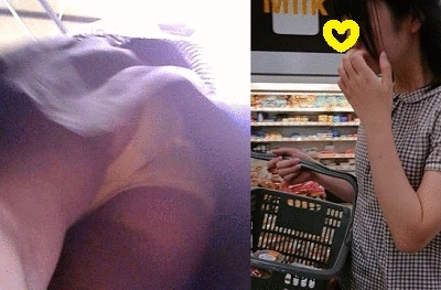 買い物中OLのパンチラ 　48